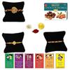 BOGATCHI Rakhi with SugarFree Chocolates Combo|Rakhi Set with Sugar Free Chocolates |Rakhi and Sugar Free Chocolate Almonds(100g)+Rakhi(3) +Roli Chawal+ Rakhi Card +Gold Coin|ChAlmd016 view 1