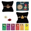 BOGATCHI Rakhi with Sweets, Rakhi for brother with sweets, Rakhi with sweets for brother, Rakhi for brother with gift sweets, Kaju Katli + Rakhi Set of 2 +Roli Chawal+ Rakhi Story Card |KAJURKHI-2-81 view 1