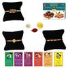 BOGATCHI Rakhi with SugarFree Chocolates Combo|Rakhi Set with Sugar Free Chocolates |Rakhi and Sugar Free Chocolate Almonds(100g)+Rakhi(3) +Roli Chawal+ Rakhi Card +Gold Coin|ChAlmd015 view 1