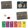 BOGATCHI Rakhi with Sweets, Rakhi for brother with sweets, Rakhi with sweets for brother, Rakhi for brother with gift sweets, Kaju Katli + Rakhi Set of 2 +Roli Chawal+ Rakhi Story Card |KAJURKHI-2-51 view 1
