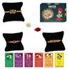 BOGATCHI Rakhi with Sweets, Rakhi for brother with sweets, Rakhi with sweets for brother, Rakhi for brother with gift sweets, Kaju Katli + Rakhi Set of 3 +Roli Chawal+ Rakhi Story Card |KAJURKHI-3-87 view 1
