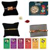 BOGATCHI Rakhi with Sweets, Rakhi for brother with sweets, Rakhi with sweets for brother, Rakhi for brother with gift sweets, Kaju Katli + Rakhi Set of 3 +Roli Chawal+ Rakhi Story Card |KAJURKHI-3-103 view 1