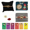 BOGATCHI Rakhi with Sweets, Rakhi for brother with sweets, Rakhi with sweets for brother, Rakhi for brother with gift sweets, Kaju Katli + Rakhi Set of 2 +Roli Chawal+ Rakhi Story Card |KAJURKHI-2-65 view 1