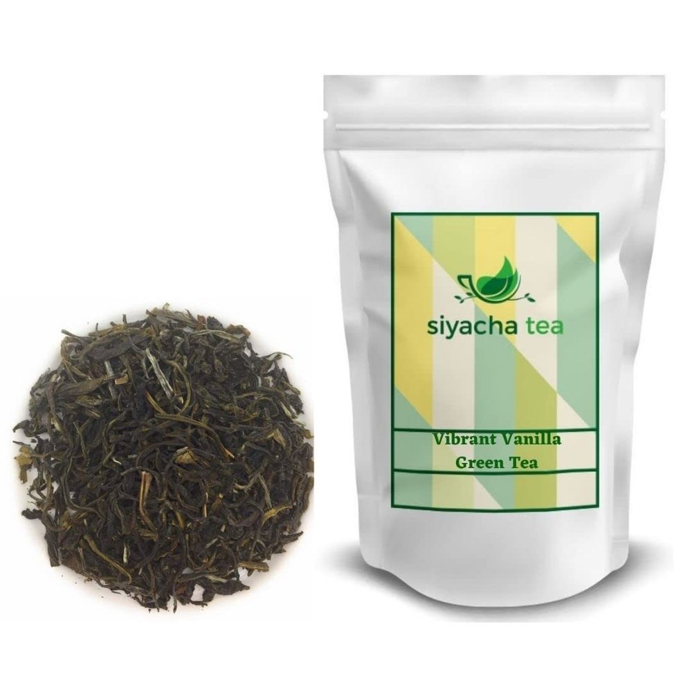 Siyacha Tea Vibrant Vanilla Green Tea|500 Grams|Fresh Loose Leaf Chai Patti|Rich in Antioxidants,Natural Detox,Refreshing|Healthy Beverage|Makes 250 Cups (approx)