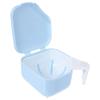 HEALLILY Denture Bath Case with Strainer Basket Denture Bath Box False Teeth Storage Box Dental Retainer Container Denture Bath Cleaning Soaking Cup for Travel, Retainer Cleaning view 1