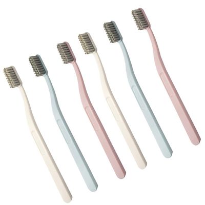 ARTIBETTER 6pcs Adult Toothbrush Extra Soft Toothbrush Manual Travel Toothbrush Set for Travel and Home Use ( Random Color )