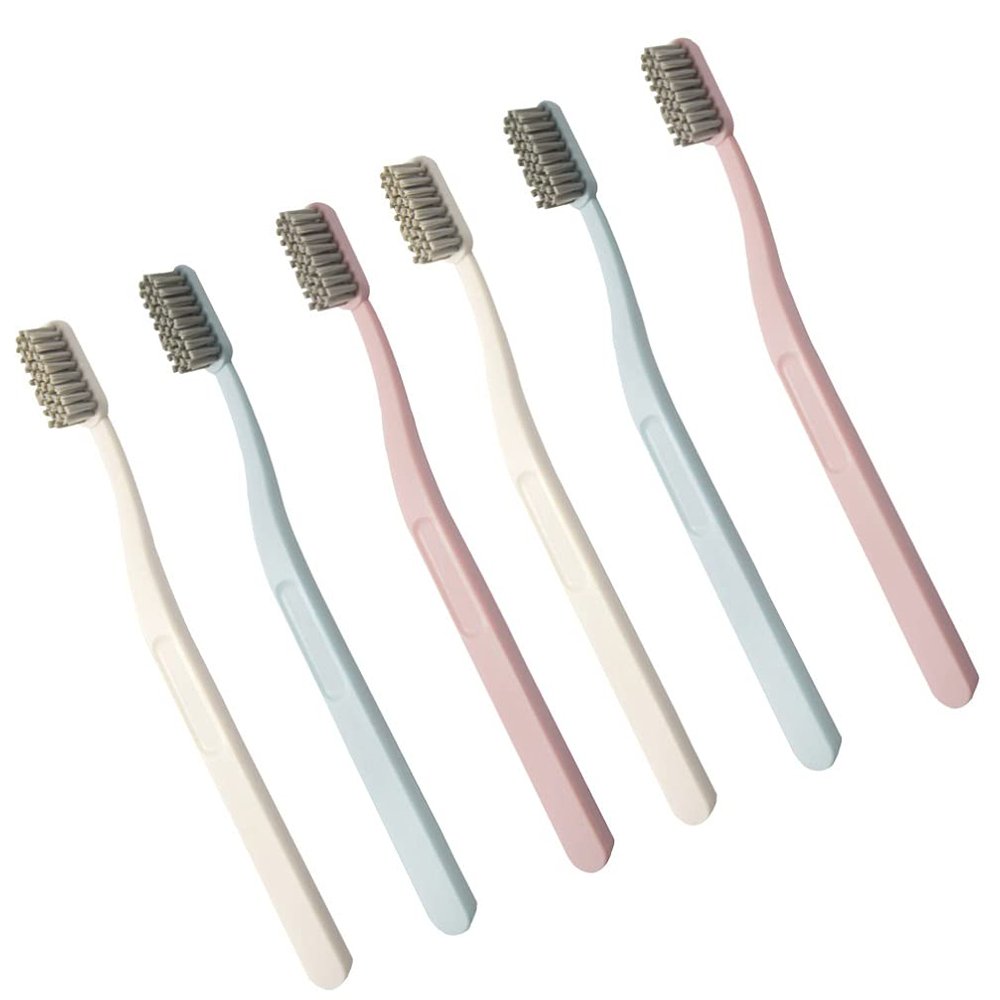 ARTIBETTER 6pcs Adult Toothbrush Extra Soft Toothbrush Manual Travel Toothbrush Set for Travel and Home Use ( Random Color )