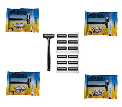 Gillette Guard One Razor & Cartridge 12 pcs in A pack (Pack of 4) by Rmr JaiHind