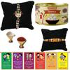 BOGATCHI rakhi for brother with sweets, rakhi for brother combo with sweets, rakhi and sweets for brother, rakhi with sweetsRasgulla +Rakhi Set of 2 +Roli Chawal+ Rakhi Card |C87 view 1