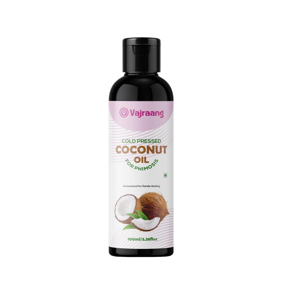 Vajraang Extra Virgin Coconut oil for phimosis - cold-pressed (kacchi ghani) 100ml
