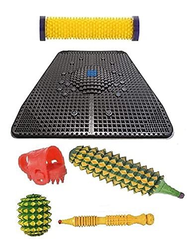 ACi Acupressure Super PowerMat 2000 Accupressure Magnet Pyramids For Stress And Pain Relief With Thumb Pad Tool Kit