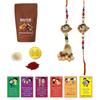 BOGATCHI Rakhi for Brother and Bhabhi with Chocolate|Rakhi for Bhai and Bhabhi|Premium Lumba Rakhi Set| Lumba Rakhi Combo| Rakhi Lumba Set of 2| Bhaiya- Bhabhi Rakhi Set with Chocolates| LUMBA+BS-3 view 3