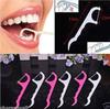 BIRONZA Dental Tooth Pick Flossers Toothpick Cleaners, Tooth Flossing Head Oral Dental Hygiene Brush, Tooth Cleaning Tool ( White Pink ) (Pack of 100Pcs) view 4