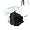 100PCS Adult's Black KF94 Face_KF94_Mask, 4-Ply Filt?r Black KF94 Msk for Adult,3D Design Shape Face Protection Covering -Breathable and comfortable with Msk lanyard accessories view 1