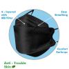 100PCS Adult's Black KF94 Face_KF94_Mask, 4-Ply Filt?r Black KF94 Msk for Adult,3D Design Shape Face Protection Covering -Breathable and comfortable with Msk lanyard accessories view 4