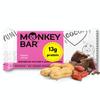 MONKEY BAR - Peanut Cocoa Protein Bars - 8 Bars, 50g each, 13g Protein, Just 5 All Natural Ingredients, Healthy & High Protein - Zero Added Sugar Chocolate Energy Bar view 1