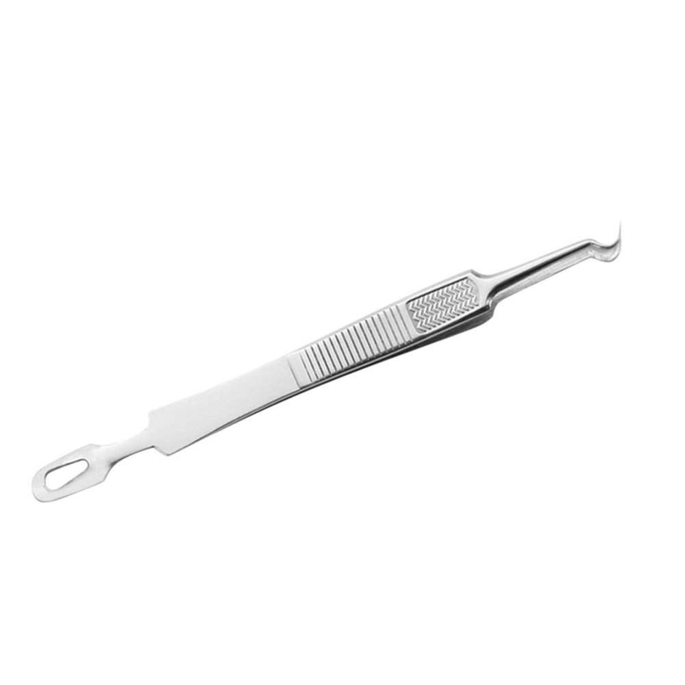 HEALLILY 3pcs Blackhead Tweezer Curved Steel Tip Comedone Splinter Extractor Remover Tool