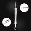 HEALLILY 3pcs Blackhead Tweezer Curved Steel Tip Comedone Splinter Extractor Remover Tool view 3