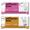 MONKEY BAR - Nuts for Peanuts Protein Bars - 8 Bars, 2 Flavours, 50g each, 12-13g Protein, 5 All Natural Ingredients, Healthy & High Protein - Zero Added Sugar Energy Bar view 1