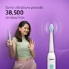 AGARO COSMIC Lite Sonic Electric Toothbrush For Adults With 6 Modes, 3 Brush Heads, 1 Interdental Head And Rechargeable With 3.5 Hours Charge Lasting Upto 25 Days, Power Toothbrush|White view 2