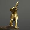 2Pcs Brass Sheep Design Keychain Pendants Creative Zodiac Animal Shaped Pendants Key Rings Ornaments view 2