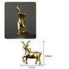 2Pcs Brass Sheep Design Keychain Pendants Creative Zodiac Animal Shaped Pendants Key Rings Ornaments view 3