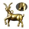 2Pcs Brass Sheep Design Keychain Pendants Creative Zodiac Animal Shaped Pendants Key Rings Ornaments view 4