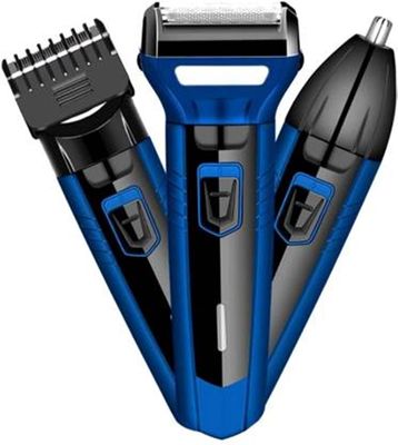 Concepta Professionals Design 3 in 1 Perfect Shaver, Hair Clipper and Nose Trimmer Rechargeable Beard And Moustaches Hair Machine And Trimming With Cord And Without Cordless Use.(Black Colour)