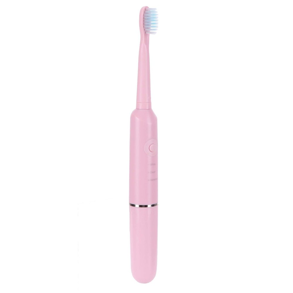 Electric Toothbrush, Sonic Toothbrush, Waterproof 3 Gear Adjustment 1W Portable Toilet Adult for Bathroom Home(pink)