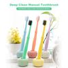 5Pcs FA ly Pack Soft Bristles Tooth Brushes Pure Color Binchoutan Elements Individually Wrapped Toothbrushes 5Pcs-Layfoo view 2