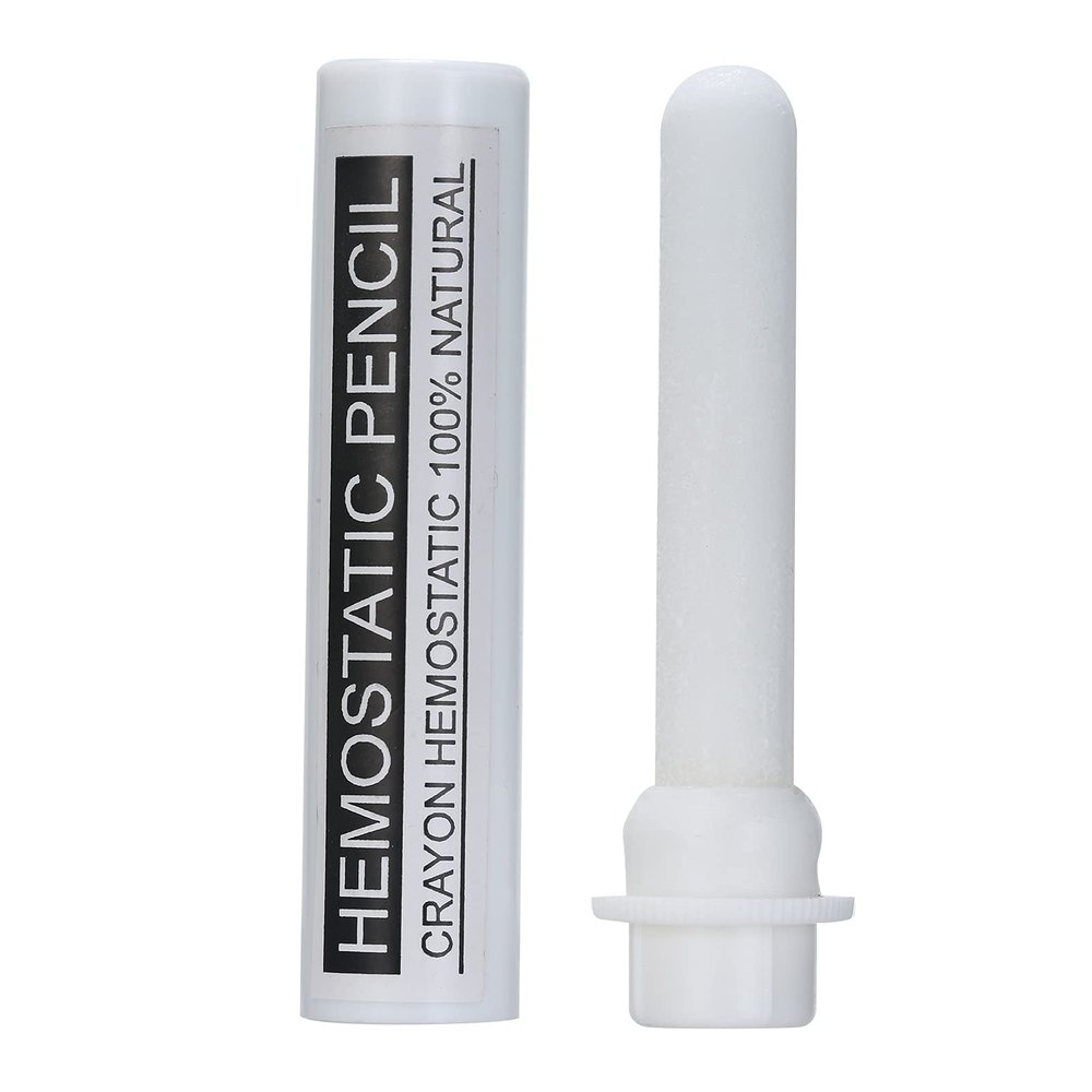 Pen Type Styptic Pencils Bloodstone Stops Bleeding Stick Infection Men's Tool (White) -Layfoo