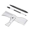 Beard Tool Set Beard Guide Shaper Filler Pen & Applicator Brush Male Mustache Shape Repair Effective Enhance Facial Hair Waterproof & SWEA roof 3 in 1 Beard Shaper Kit for Man (Black) -Layfoo view 1