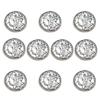10pcs Coin Puzzle Pendants DIY Alloy Charms Jewelry Making Accessory for Necklace Earrings (Antique Silver) view 1