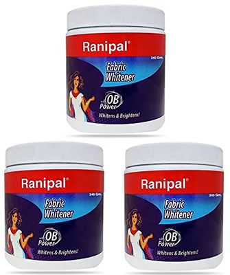 Ranipal Fabric Whitener/Cloth Whitener for Your White and Colored Clothes | Ranipal Fabric Whitener Powder Detergent - Pack of 3 (75 Gm)