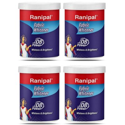 Ranipal Fabric Whitener/Cloth Whitener for Your White and Colored Clothes | Ranipal Fabric Whitener Powder Detergent - Pack of 4 (75 Gm)