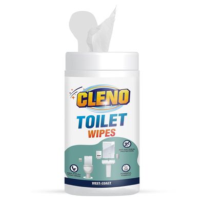 Cleno Toilet Cleaning Wet Wipes For all Toilet Areas like Toilet Commode/Toilet Seats/Flush/Knobs/Wash-basin - 50 Wipes (Ready to Use)