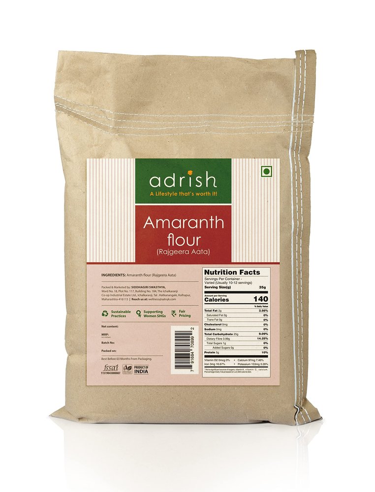 Adrish Zerowaste Organic Amaranth Flour 3 kg