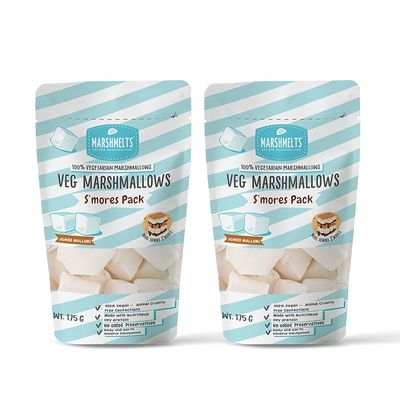 Kandee Factory Marshmelts Plant Protein Vegetarian Smores Barbecue Kit - Genuine 100% Vegetarian made at Kandeefactory