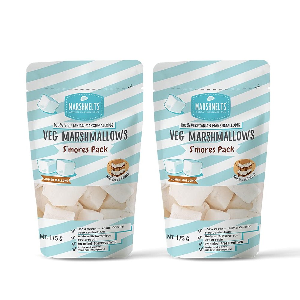 Kandee Factory Marshmelts Plant Protein Vegetarian Smores Barbecue Kit - Genuine 100% Vegetarian made at Kandeefactory