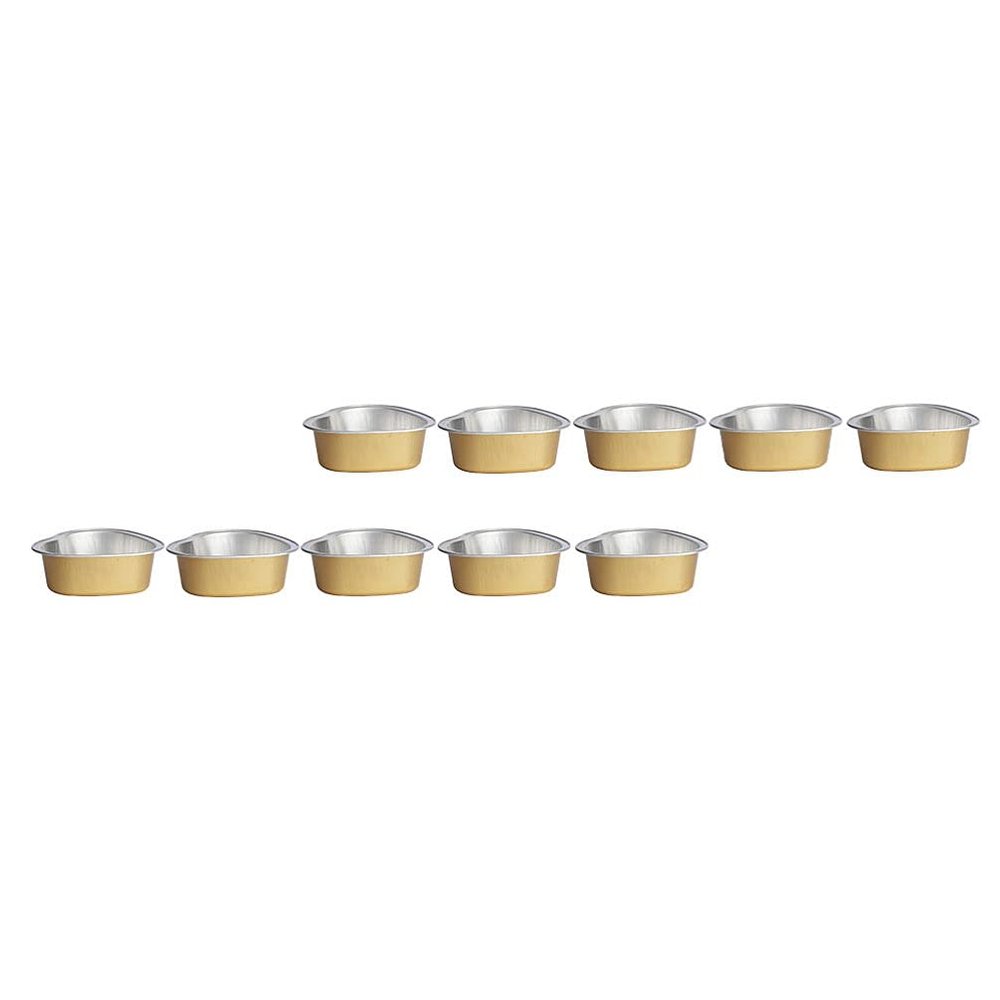 Beaupretty 10Pcs Wax Melting Bowl Heart Shape Mini Wax Bean Pot Container Aluminum Foil Bowl Hair Removal Waxing Tools for Home or