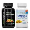 Alpspure Nutra Combo Sports Multivitamin 60 Tablets & Omega 3 Fish Oil 1000 mg 60 Softgel Capsules (180 EPA & 120 DHA) | Supports Healthy Heart & Joints | Sports Performance Enhancer with Amino acids view 1