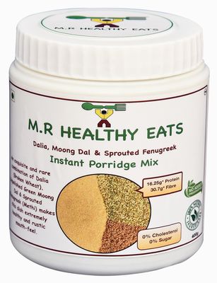 M.R Healthy Eats- Organic Dalia, Moong & Sprouted Fenugreek Mix In Food-Grade Container Tin 400g