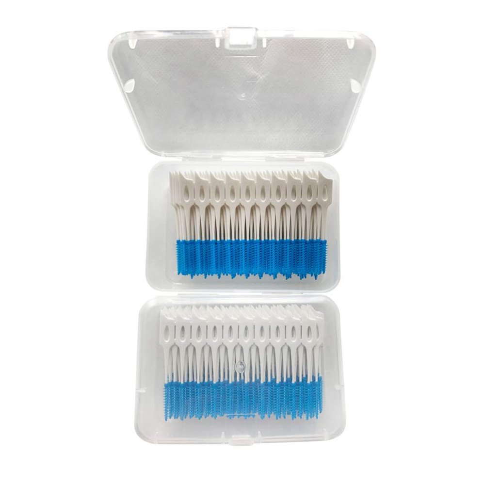 HEALLILY 3 Boxes Interdental Brush Safe Elastic Tooth Cleaning Tool Massage Interdental Brush for Adults Women Men(Random Color)