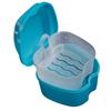 HEALLILY 2Pcs Denture Case Portable Denture Bath Box Case False Teeth Storage Box Denture Cup with Strainer Basket for Travel Home Cleaning (Random Color) view 2