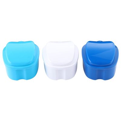 ARTIBETTER 3Pcs Denture Case Denture Bath Box Denture Retainer Container False Teeth Retainer Storage Container