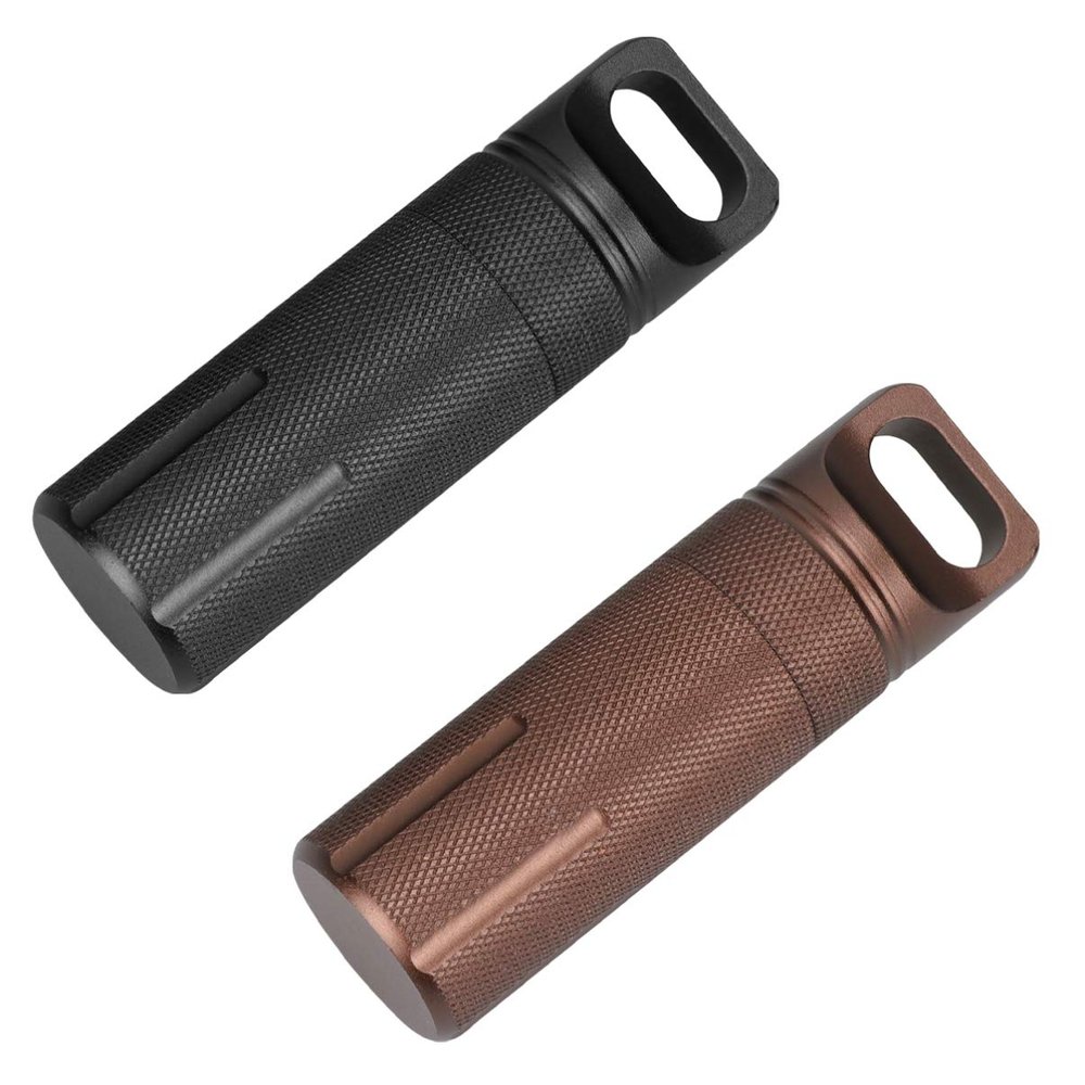 ARTIBETTER 2Pcs Portable Pill Case Waterproof Pill Holders Pill Fob Drug Container for Outdoor Hiking Camping