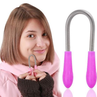 DOCAT Facial Hair Remover Stainless Steel Spring Manual Epilator Threading Beauty Tool for Quick Hair Removal- 1 Pcs