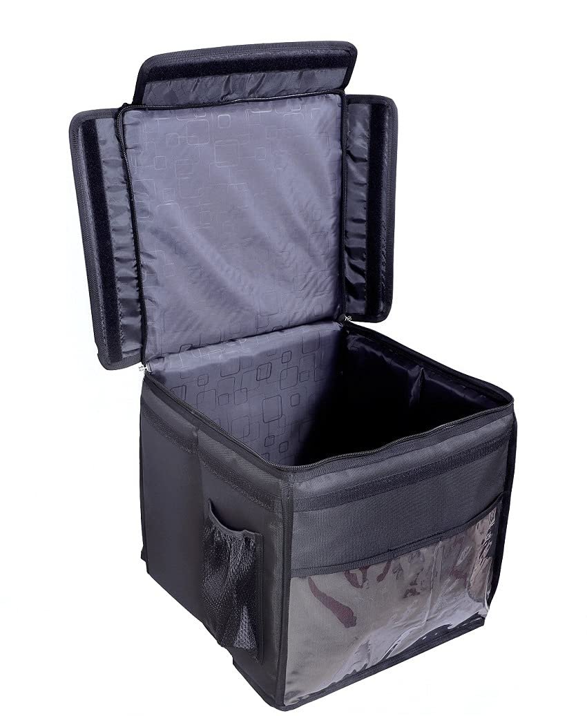 Quaffor Black 16 * 16 * 16 Inch Food/zomato/swiggy/Cake Insulated hot/Cold delivery Backpack
