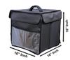 Quaffor Black 16 * 16 * 16 Inch Food/zomato/swiggy/Cake Insulated hot/Cold delivery Backpack view 2