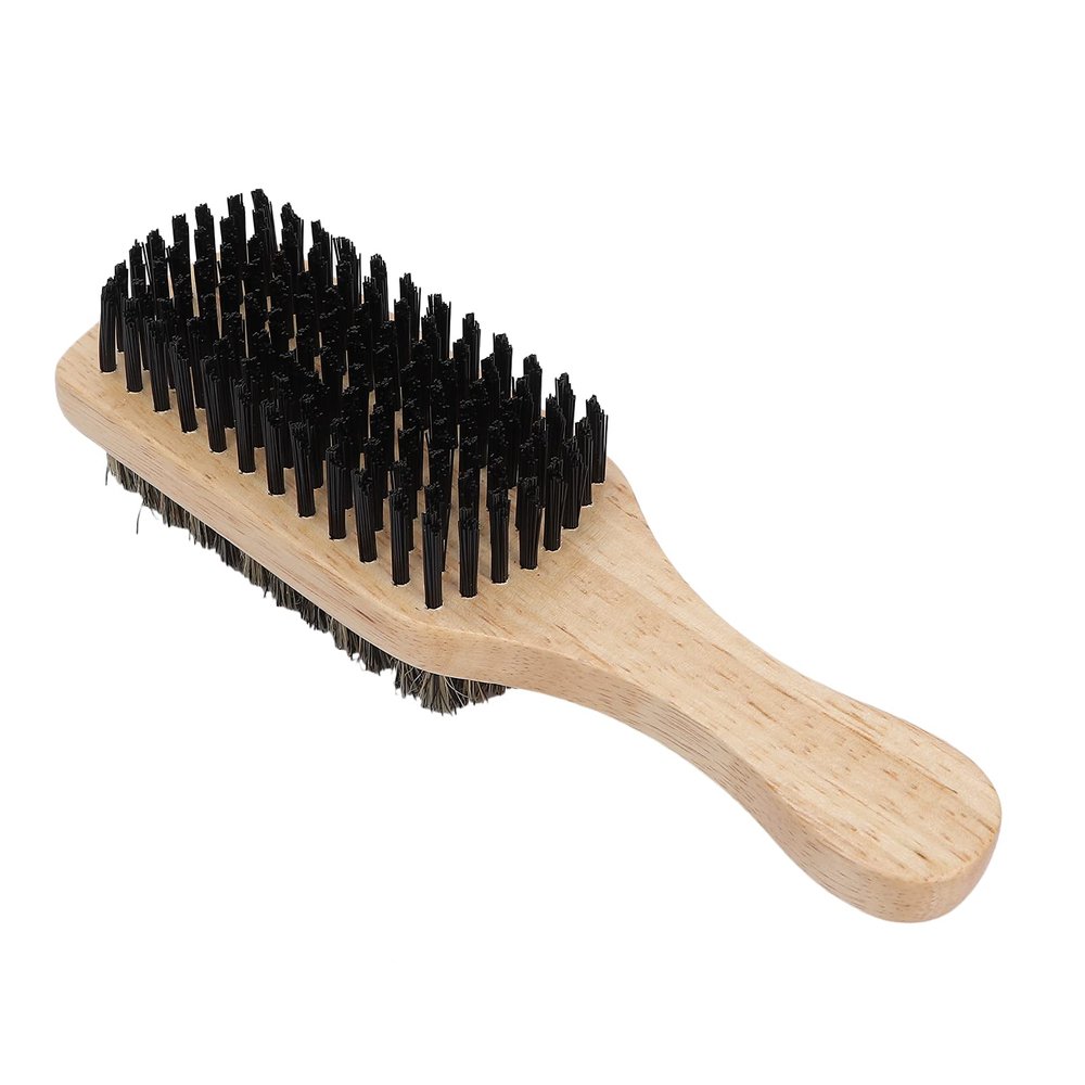 Beard Brush with Wooden Handle, Men's Beard Grooming Brush Beard Grooming Brush Gifts Choice for Facial Hair for Mustache Cleaning for Beard